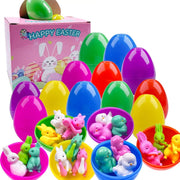 🐰 🐣12 Prefilled Easter Eggs With Pull Back Cars🚚