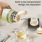 🥤❄️1PCS 600ml 316 stainless steel vacuum insulated bottle, 21oz double-walled insulated cup with dual lids