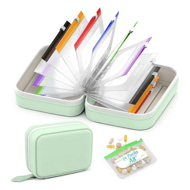 🔥💊A8 Waterproof Pill Case Set – For 7 to 14 days of medication & vitamins 💧Waterproof & shatterproof