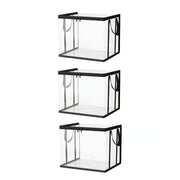 Large Clear Thick Plastic Storage Box with Hinged Lid