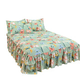 Elegant 3-Piece Ruffled Wrap-Around Bed Skirt Set