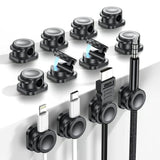 Self-Adhesive Magnetic Desktop Cable Management Clips Style 13