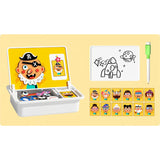 Magnetic Puzzles Face Dress Up Travel Game Double Side Preschool Style 1