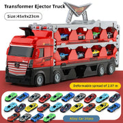 🔥Mega Hauler Truck With Ejection Race Track