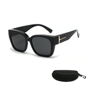 Polarized Square Sunglasses with Wrap-Around Design