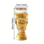 Soccer Trophy Style Beer Glass