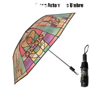 🔥Vintage Stained Glass Automatic Umbrella
